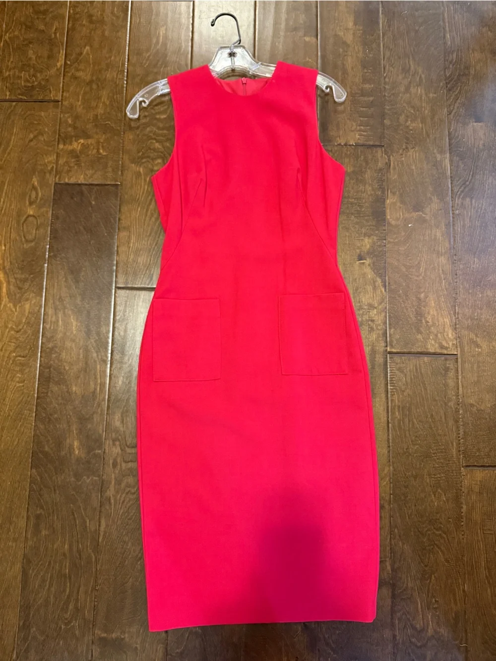 Black Halo Bright Red Indie Sheath Dress with Front Pockets Size 0